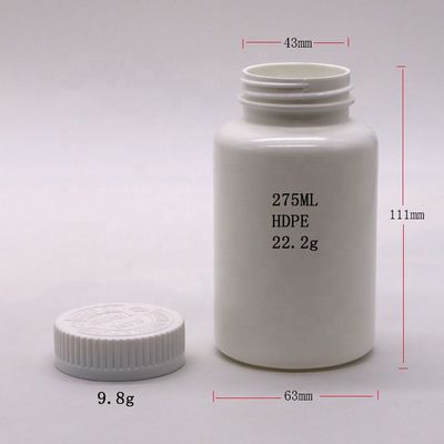 Детская крышка 275 мл HDPE пластиковая круглая флакон для организации таблеток и капсул