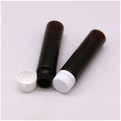 20ML/20CC тонкая гладкая янтарная пластиковая бутылка для пероральной жидкости с предохранительной крышкой для жидкой медицины