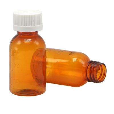 GMP Pharmaceutical 30ml PET Amber Пластиковая жидкая бутылка с защищенной от поддела крышкой