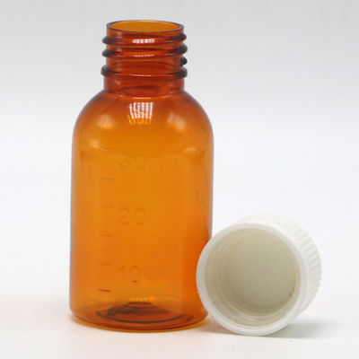 GMP Pharmaceutical 30ml PET Amber Пластиковая жидкая бутылка с защищенной от поддела крышкой