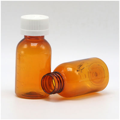 GMP Pharmaceutical 30ml PET Amber Пластиковая жидкая бутылка с защищенной от поддела крышкой