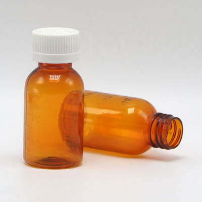 GMP Pharmaceutical 30ml PET Amber Пластиковая жидкая бутылка с защищенной от поддела крышкой