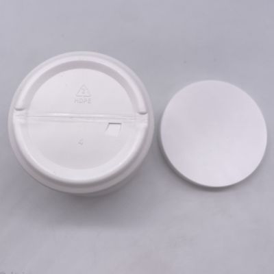 Ультрафиолетоустойчивый 350 мл HDPE материал Пластиковая банка для косметического крема настраиваемый логотип белый