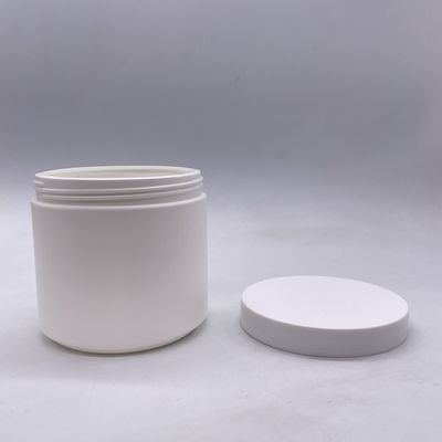 Ультрафиолетоустойчивый 350 мл HDPE материал Пластиковая банка для косметического крема настраиваемый логотип белый