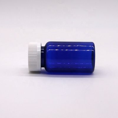 2OZ/ 60ml/ CC Синяя пластиковая капсульная бутылка с винтовой крышкой из ПЭТ-материала 32 мм