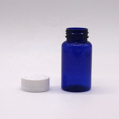 2OZ/ 60ml/ CC Синяя пластиковая капсульная бутылка с винтовой крышкой из ПЭТ-материала 32 мм
