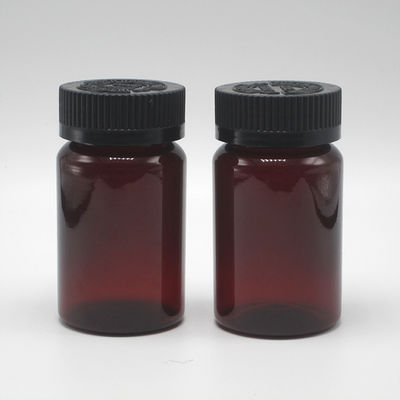 2OZ 60ML PET янтарная черная пластиковая бутылка с крышкой CRC для упаковки лекарственных добавок