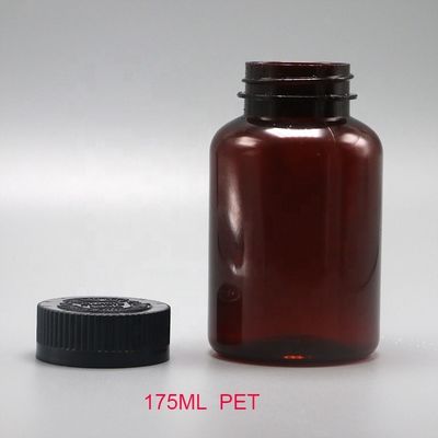 2OZ 60ML PET янтарная черная пластиковая бутылка с крышкой CRC для упаковки лекарственных добавок