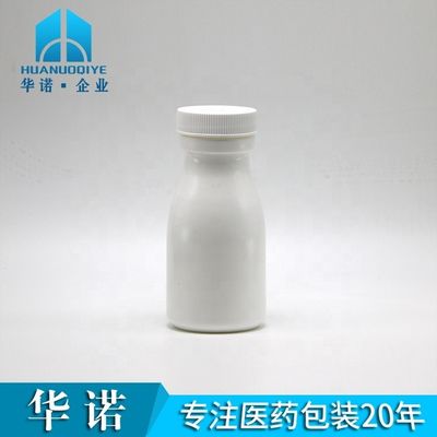 Белая пластиковая бутылка из 60 мл HDPE для удобного хранения твердых таблеток и капсул