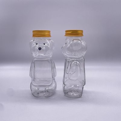 Пищевая форма медвежья форма 200 мл пластиковая бутылка для напитков с алюминиевой винтовой крышкой