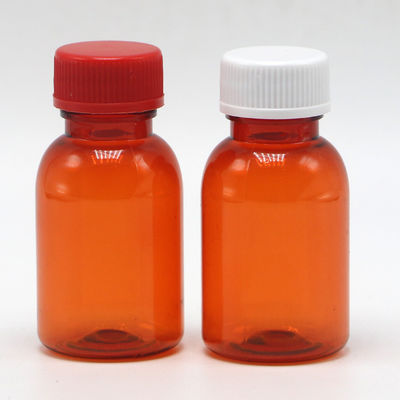 Прозрачная PET жидкая бутылка для лекарств с крышкой 20ML/CC
