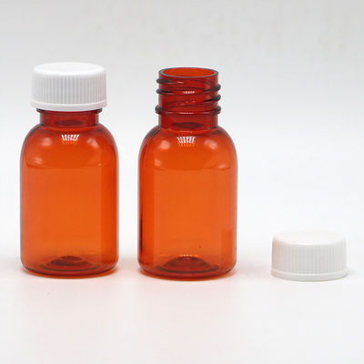 Прозрачная PET жидкая бутылка для лекарств с крышкой 20ML/CC