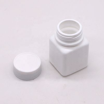 Промышленная фармацевтическая HDPE 30cc квадратная пластиковая бутылка капсулы с винтовой крышкой