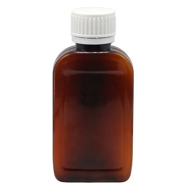 Бутылка с сиропом от кашля PET 100cc Amber/Orange Maple с крышкой CRC и тепловой печатью
