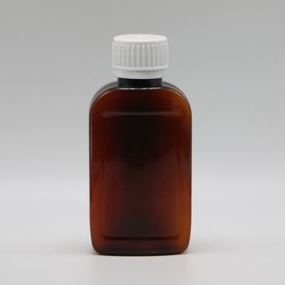Бутылка с сиропом от кашля PET 100cc Amber/Orange Maple с крышкой CRC и тепловой печатью