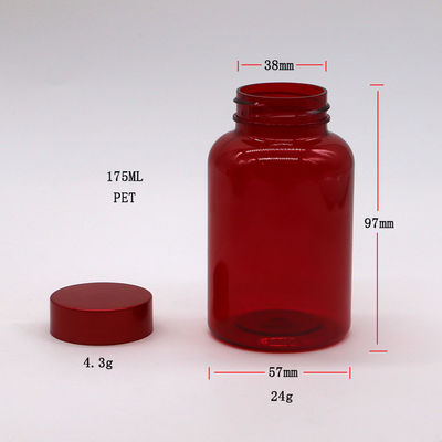ПЭТ пластиковый тип 175ML/6OZ капсулы таблеток бутылка лекарства с CRC винтом Flip Top Caps