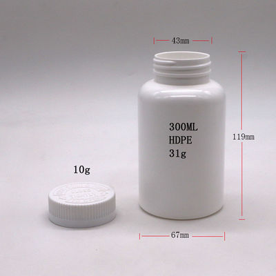 300 мл/10 унций HDPE Круглые пластиковые капсулы для таблеток